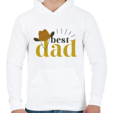 PRINTFASHION Legjobb apa - Férfi kapucnis pulóver - Fehér