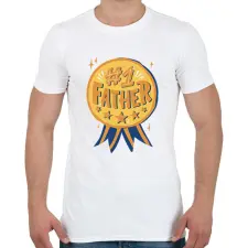 PRINTFASHION Legjobb apa - Férfi póló - Fehér férfi póló