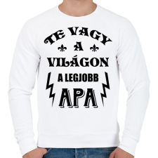 PRINTFASHION Legjobb apa - Férfi pulóver - Fehér férfi pulóver, kardigán