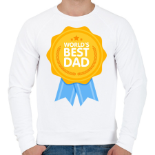 PRINTFASHION Legjobb apa - Férfi pulóver - Fehér férfi pulóver, kardigán