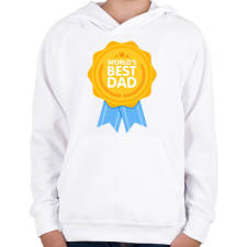 PRINTFASHION Legjobb apa - Gyerek kapucnis pulóver - Fehér gyerek pulóver, kardigán