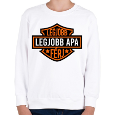 PRINTFASHION Legjobb apa - Gyerek pulóver - Fehér gyerek pulóver, kardigán