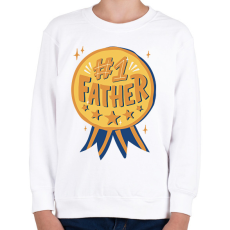 PRINTFASHION Legjobb apa - Gyerek pulóver - Fehér