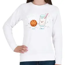 PRINTFASHION Legjobb barátok - Női pulóver - Fehér női pulóver, kardigán