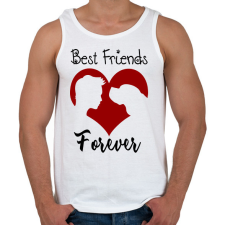 PRINTFASHION Legjobb barátok örökké (férfi) - Férfi atléta - Fehér atléta, trikó