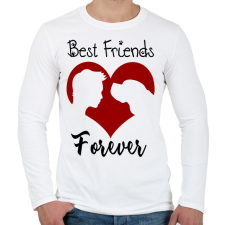 PRINTFASHION Legjobb barátok örökké (férfi) - Férfi hosszú ujjú póló - Fehér férfi póló
