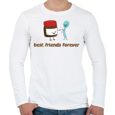 PRINTFASHION Legjobb Barátok Örökké - Férfi hosszú ujjú póló - Fehér