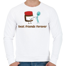 PRINTFASHION Legjobb Barátok Örökké - Férfi pulóver - Fehér férfi pulóver, kardigán