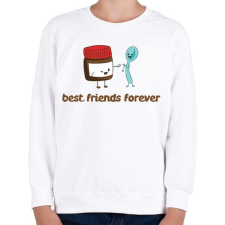 PRINTFASHION Legjobb Barátok Örökké - Gyerek pulóver - Fehér gyerek pulóver, kardigán