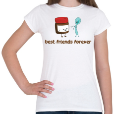 PRINTFASHION Legjobb Barátok Örökké - Női póló - Fehér