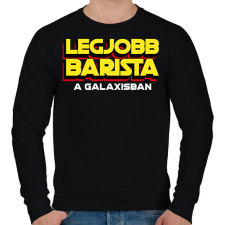 PRINTFASHION LEGJOBB BARISTA A GALAXISBAN - Férfi pulóver - Fekete férfi pulóver, kardigán