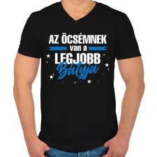 PRINTFASHION Legjobb báty - Férfi V-nyakú póló - Fekete férfi póló