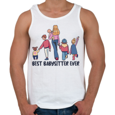 PRINTFASHION Legjobb bébiszitter - Férfi atléta - Fehér