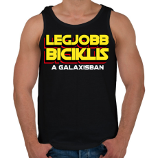 PRINTFASHION LEGJOBB BICIKLIS A GALAXISBAN - Férfi atléta - Fekete