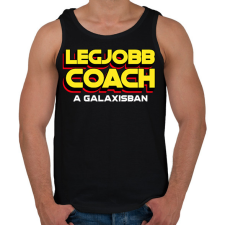 PRINTFASHION LEGJOBB COACH A GALAXISBAN - Férfi atléta - Fekete atléta, trikó