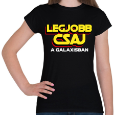 PRINTFASHION LEGJOBB CSAJ A GALAXISBAN - Női póló - Fekete női póló