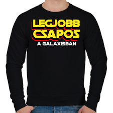 PRINTFASHION LEGJOBB CSAPOS A GALAXISBAN - Férfi pulóver - Fekete férfi pulóver, kardigán