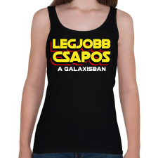 PRINTFASHION LEGJOBB CSAPOS A GALAXISBAN - Női atléta - Fekete női trikó