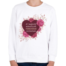 PRINTFASHION Legjobb édesanyák február - Gyerek pulóver - Fehér gyerek pulóver, kardigán