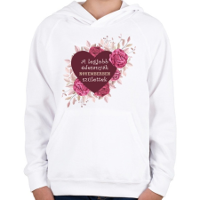 PRINTFASHION Legjobb édesanyák november - Gyerek kapucnis pulóver - Fehér gyerek pulóver, kardigán