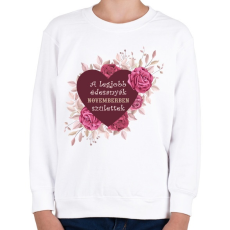 PRINTFASHION Legjobb édesanyák november - Gyerek pulóver - Fehér