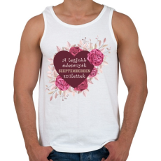 PRINTFASHION Legjobb édesanyák szeptember - Férfi atléta - Fehér