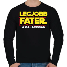PRINTFASHION LEGJOBB FATER A GALAXISBAN - Férfi pulóver - Fekete