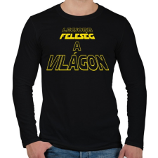PRINTFASHION Legjobb feleség a világon - Férfi hosszú ujjú póló - Fekete férfi póló