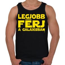 PRINTFASHION Legjobb férj a Galaxisban Star Wars páros póló - Férfi atléta - Fekete