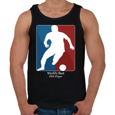 PRINTFASHION Legjobb FIFA játékos - Férfi atléta - Fekete atléta, trikó