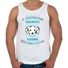 PRINTFASHION Legjobb gazdik - Dalmata - Hónappal - Férfi atléta - Fehér atléta, trikó