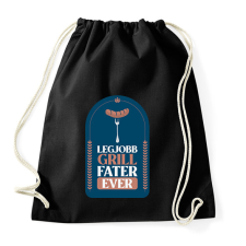 PRINTFASHION LEGJOBB GRILL FATER - Sportzsák, Tornazsák - Fekete tornazsák