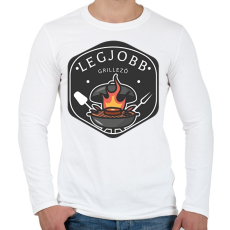 PRINTFASHION Legjobb grillező - Férfi hosszú ujjú póló - Fehér