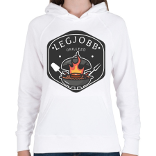 PRINTFASHION Legjobb grillező - Női kapucnis pulóver - Fehér női pulóver, kardigán