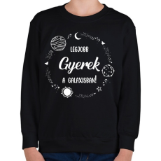 PRINTFASHION Legjobb gyerek a galaxisban - Gyerek pulóver - Fekete