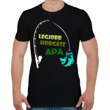 PRINTFASHION Legjobb horgász - Férfi póló - Fekete férfi póló