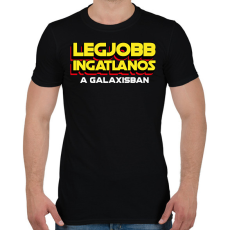 PRINTFASHION LEGJOBB INGATLANOS A GALAXISBAN - Férfi póló - Fekete