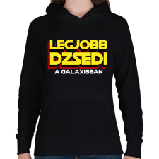 PRINTFASHION LEGJOBB JEDI A GALAXISBAN - Női kapucnis pulóver - Fekete női pulóver, kardigán