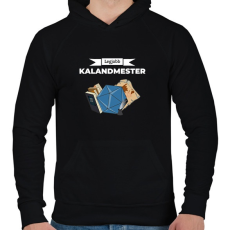 PRINTFASHION Legjobb Kalandmester II - Férfi kapucnis pulóver - Fekete