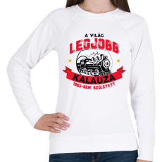 PRINTFASHION Legjobb kalauz - Évszámmal - Női pulóver - Fehér