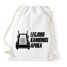 PRINTFASHION Legjobb kamionos apuka - Sportzsák, Tornazsák - Fehér tornazsák