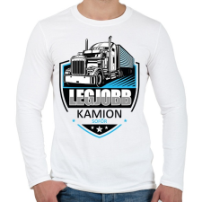 PRINTFASHION Legjobb kamionsofőr - Férfi hosszú ujjú póló - Fehér férfi póló