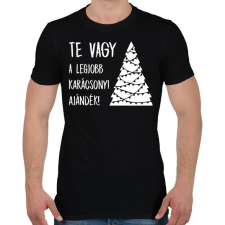 PRINTFASHION Legjobb karácsonyi ajándék fehér - Férfi póló - Fekete férfi póló