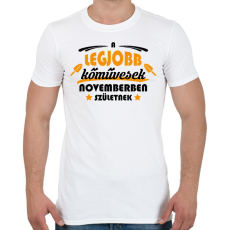 PRINTFASHION Legjobb kőművesek - Hónappal - Férfi póló - Fehér