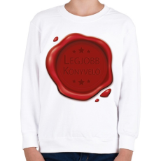 PRINTFASHION Legjobb könyvelő - Pecsét - Gyerek pulóver - Fehér