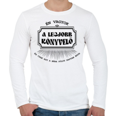 PRINTFASHION Legjobb könyvelő - póló - Férfi hosszú ujjú póló - Fehér