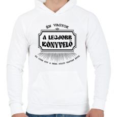PRINTFASHION Legjobb könyvelő - póló - Férfi kapucnis pulóver - Fehér