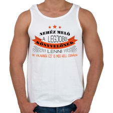 PRINTFASHION Legjobb könyvelőnek lenni nehéz - Férfi atléta - Fehér atléta, trikó