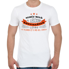 PRINTFASHION Legjobb könyvelőnek lenni nehéz - Férfi póló - Fehér férfi póló