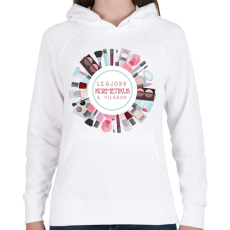PRINTFASHION Legjobb kozmetikus a világon - Női kapucnis pulóver - Fehér